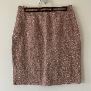 tan fuzzy bodycon mini skirt